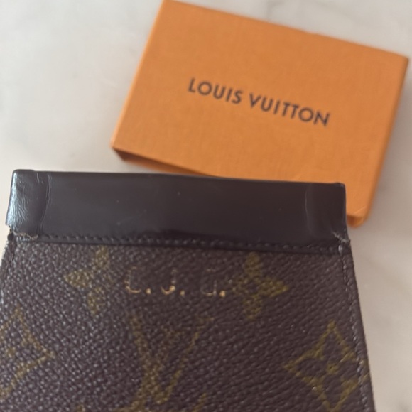 Louis Vuitton Black and Brown Monogram Coin Purse or Card Holder Vintage - Picture 5 of 14